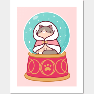 Snow Globe Cat Posters and Art